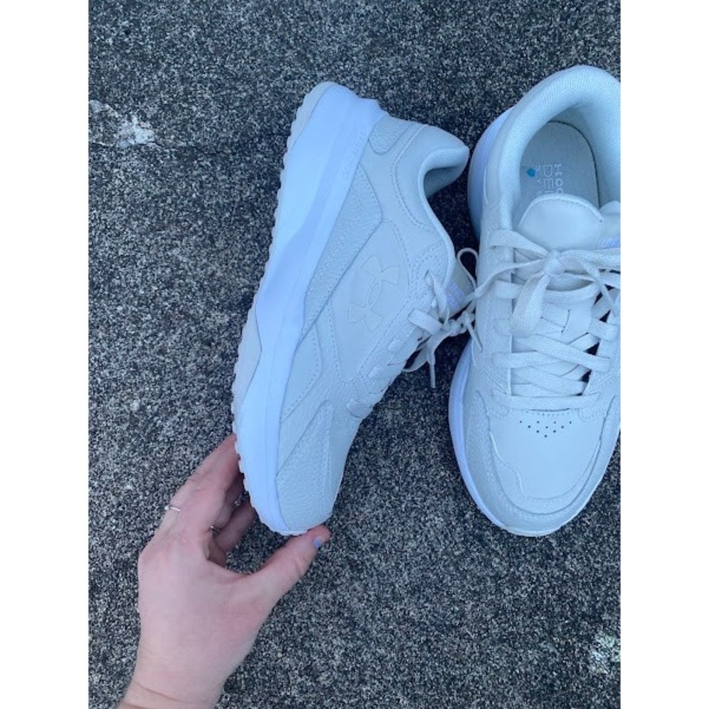 Under Armour Charged Sneakers Womens 8.5 Off White Athletic Shoes 3028569-110 - Picture 6 of 9